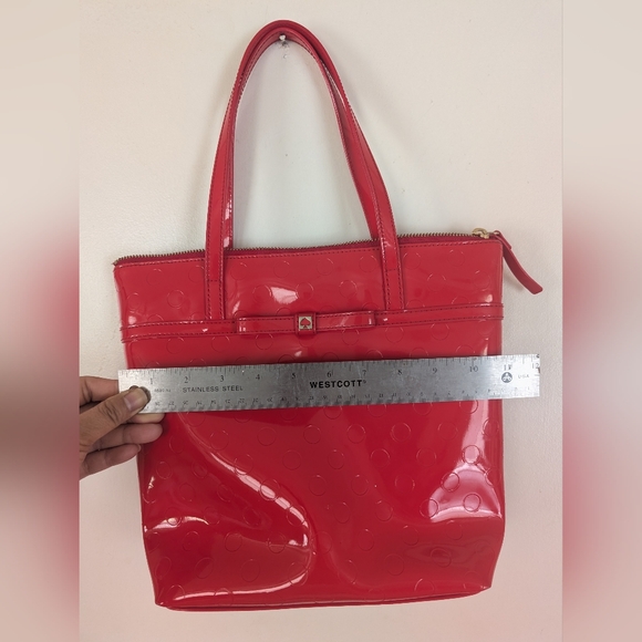 Kate Spade Camellia Street Polyvinyl Shiny Red Tote bag - Picture 2 of 14